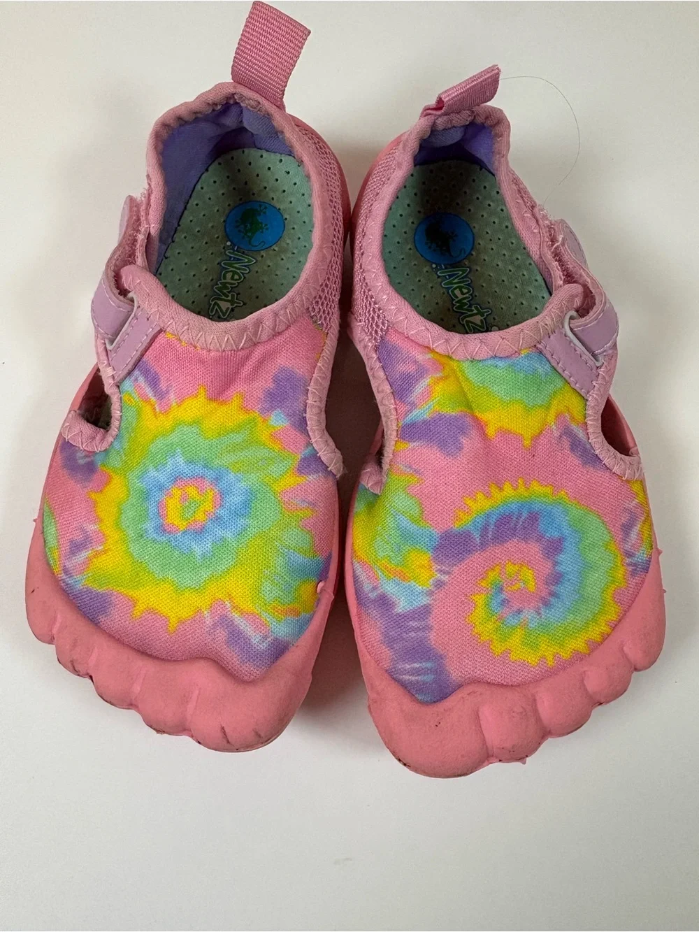 Newtz Pink Tie Dye Toddler Water Shoes Size 7/8 Beach Poolside Vacation